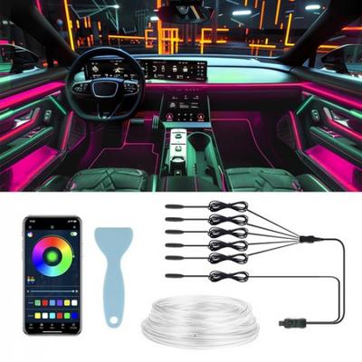 7M Auto RGB LED Streifenlicht APP Musiksteuerung Atmosphärenlampen Innenraum Ambiente