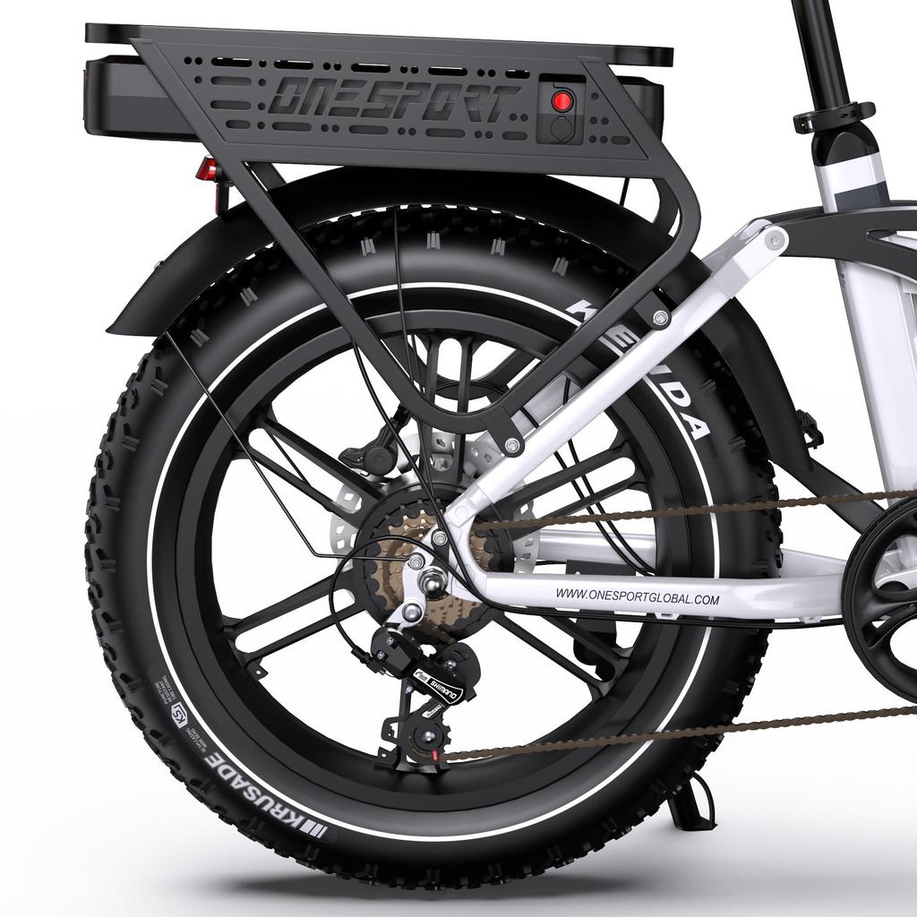 Electric Bicycle Onesport 20" 500W Motor Full Suspension 48V 36AH Adult Ebike Top Speed25Km/h 7 Speed Load 120Kg OT08 Pro