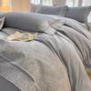 200 pieces of A-level winter flannel bedding set made of pure cotton, thickened and warm, luxurious solid color bed sheets, four piece set