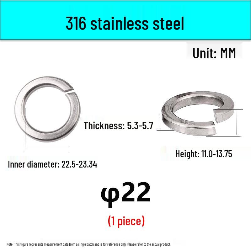 304/316 Stainless Steel Spring Lock Washers - Standard Type