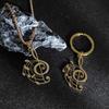 Lightweight Treble Clef Necklace Hollow Design Musical Note Charm Pendant Jewelry  Music Lovers
