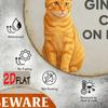 Rustic Red Cat Metal Wall Art Garden Sign Outdoor Decor