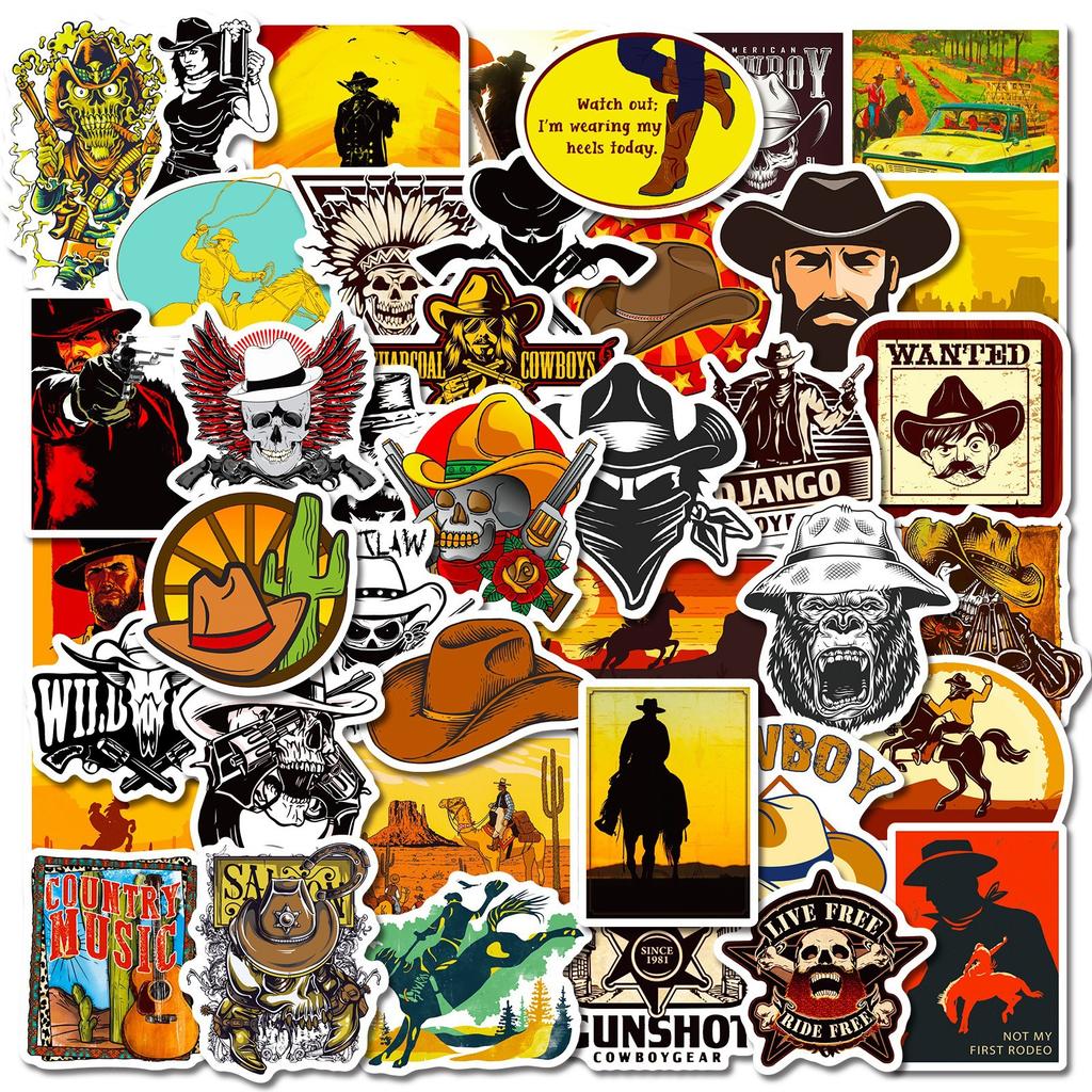 50 Western Elements Series Death Stickers New Western Denim Personalized Graffiti Wild