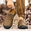 Fashion New Soft Men Loafers Slip On Leather Casual Shoes For Men Moccasins Plus Size 48 Flats Sneakers Men Handmade Design Man Shoes