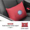 For Volkswagen VW Suede Car Neck Pillow Universal Fit Breathable Driving Cushion Scirocco Jetta Beetle Golf 4 5 6 Passat Polo B5NO4