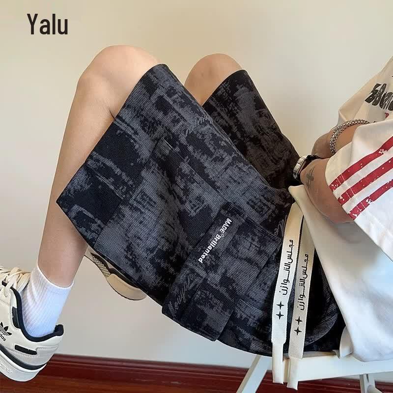 

Yalu Men s Japanese Tie-Dye Workwear Loose Fit Shorts 7XL