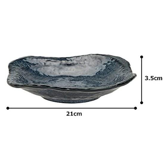 Mino ware Nadekaku serving plate Kamihen