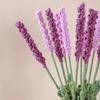 Lavender Crochet Flower Knitted Flower Creative Crochet Bouquet Finished Handmade Flowers Wedding Office Home Decor