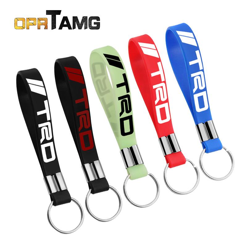 1 Pcs Bright Silica Gel Key Chain Car Key Chain for Toyota TRD Corolla