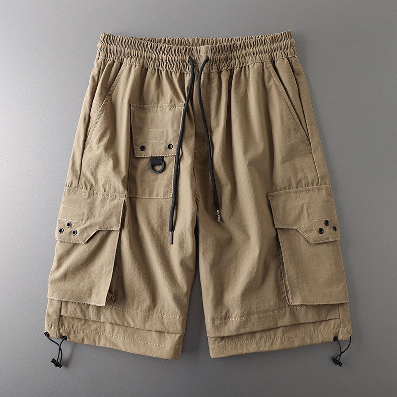 Export Tail Single Cut Label American Mountain Functional Workwear Shorts High Street Men s Summer Thin Cropped Pants Men s Trousers Khaki XL