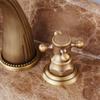 Antique Brass Basin Faucets Classic Bathroom Sink Faucet Double Cross Handle 3 Holes Bathbasin Counter Mixer Taps