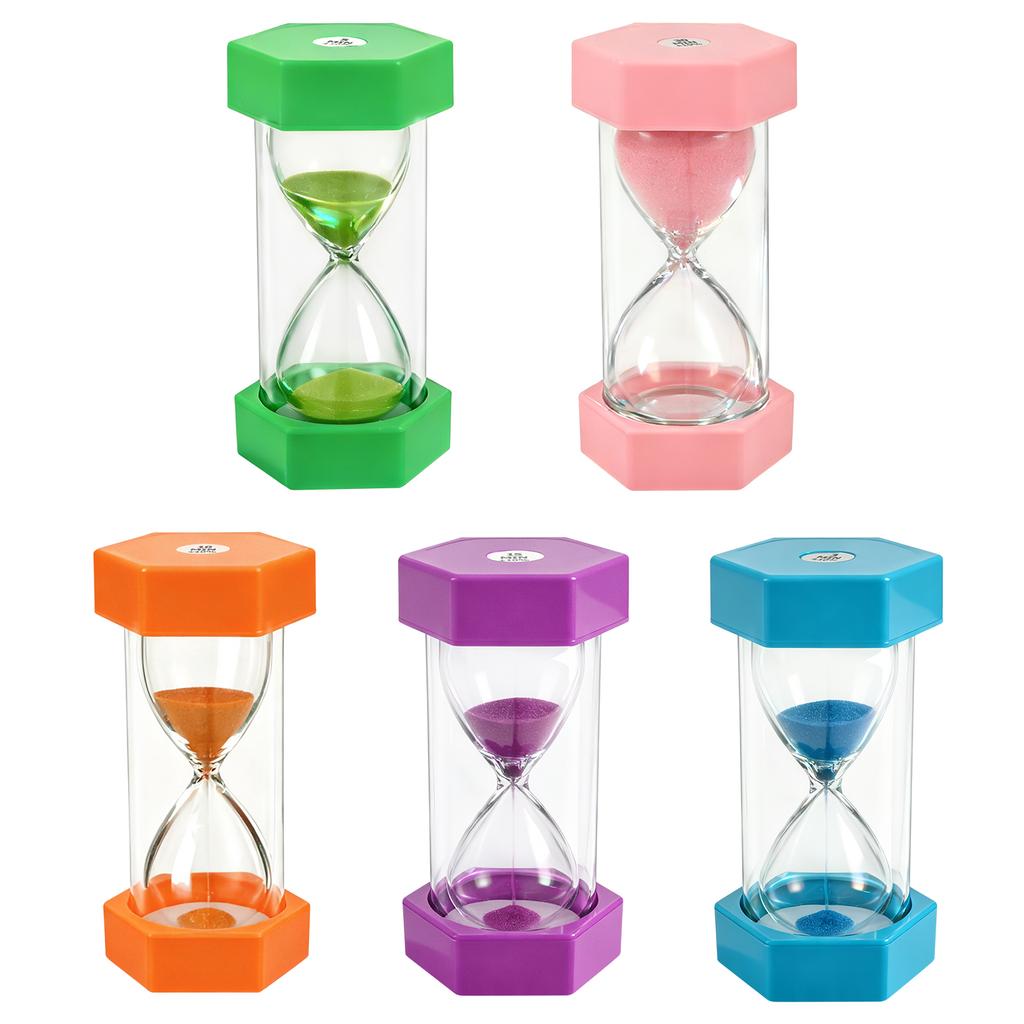 5/6/8Pcs Colourful Hourglass Timer Multi-purpose Hourglass Timers Set Decorative Sand Timer Cooking Timers for Game Study Sports