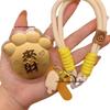 Pingente de Bolsa Gato da Sorte de Ouro Puro 999 20mg e Chaveiro de Urso