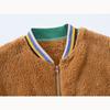 Fleece Children's Jackets Splicing Sleeve Cute Warm Fleece Boys and Girls Casual Sweater Warm Coat