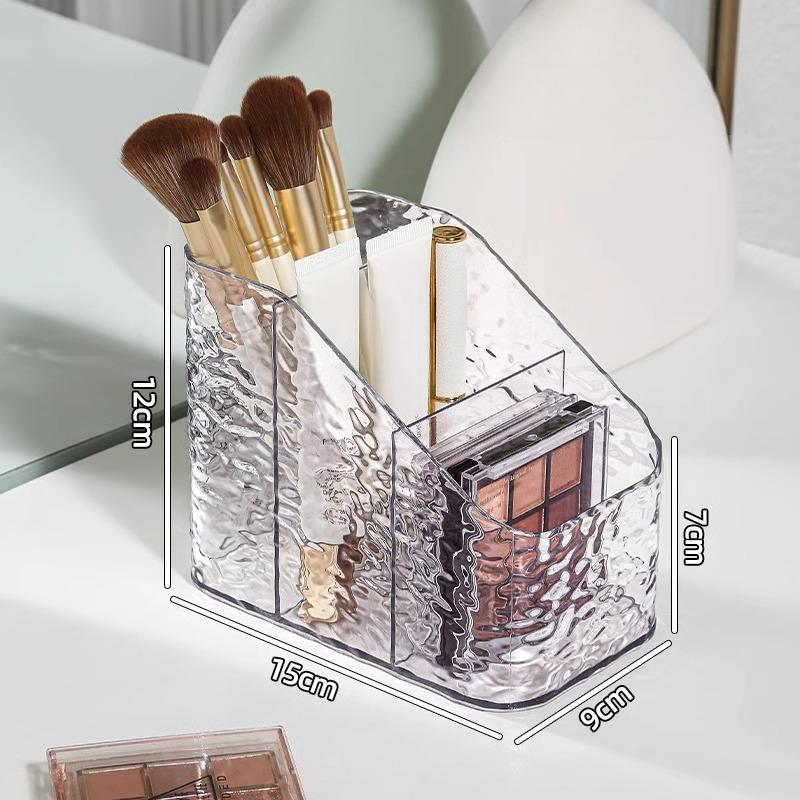 

Light Luxury Water Corrugated Trapezoidal Open Desktop Storage Box Cosmetics Storage Box Multi-grid Makeup Organizer Box