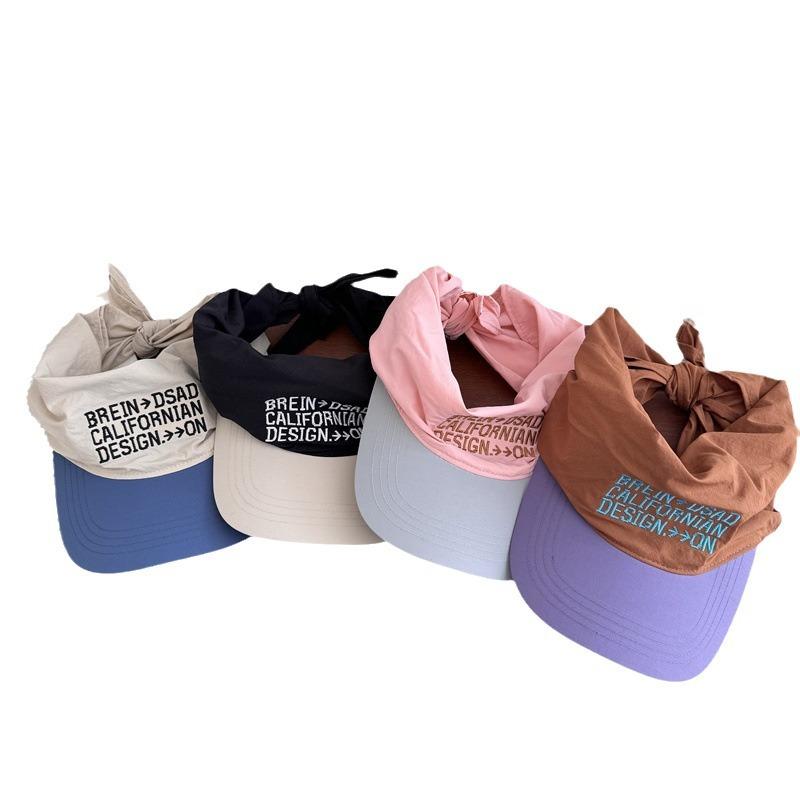 Niche street trendy brand quick-drying headscarf strap sunshade cap women's outdoor camping sun protection hip-hop hat