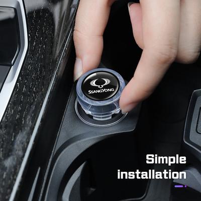 Car Emblem Cigarette Lighter Dust Cover Proof Protect Cap For Ssangyong Actyon Kyron Rodius Tivolan Ssangyong Korando C Rexton W