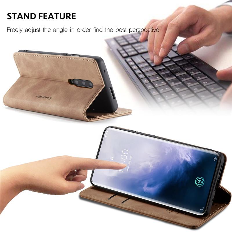 CaseMe Wysokiej Jakości Retro Magnetyczne Klapkowe Skórzane Etui do OnePlus 15 13 12 11  8T 8 7 Pro Portfel Torba na Karty Pokrowiec Etui na Telefon Coque