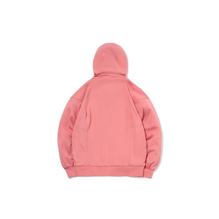 Li Ning Sports Casual 3D Woven Label Hooded Pullover Sweatshirt Women sweatshirt Dusty-Pink AWDR054-3