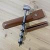 Wooden Manual Auger Drill, Multifunctional Outdoor Survival Hand Twist Drill With PU Sleeve