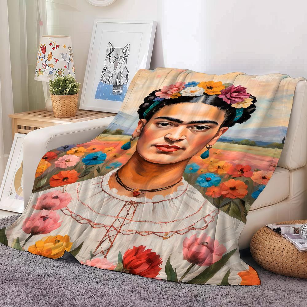 

Мультяшная F-Фрида ART K-Кало Плед Теплый И Мягкий Подходит Для Спальни Гостиной Дивана Кровати Офиса Путешествий Кемпинга 30x40in