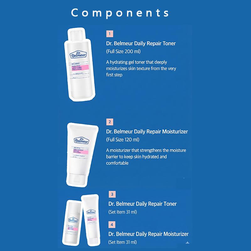 The Face Shop Dr. Belmeur Daily Repair Hautpflege-SET (Toner & Feuchtigkeitscreme)