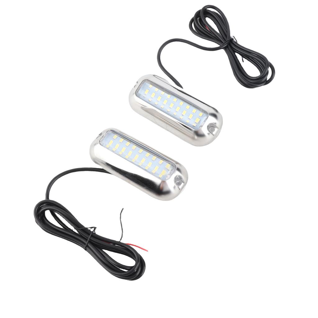 2 Pcs Marine Led Lights 3.5W IP68 Proof Transom Boat Underwater Submersible Lamp