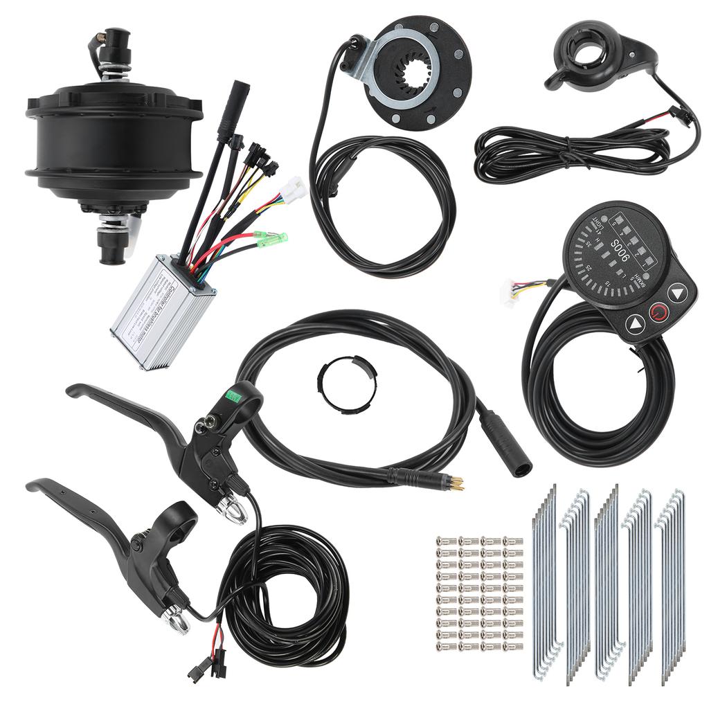 Kit di conversione per bicicletta elettrica 36V 250W 20 pollici con controller KT‑900S e contagiri per bici
