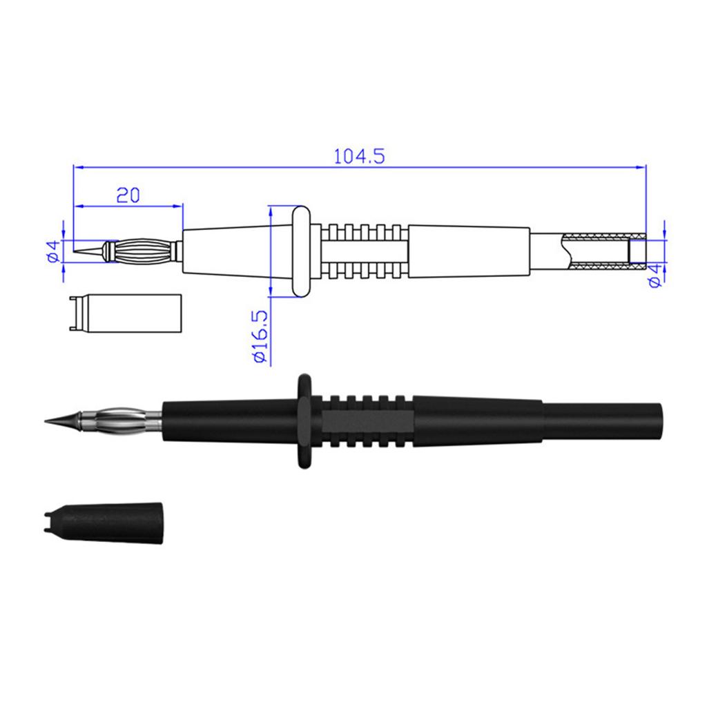 High Precisions Test Leads 4mm Lantern Head Multimeter Test Probes for Accurate Electrical Measurements in Labs & Homes