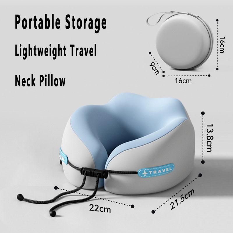 Portable Memory Foam Business Soft Trip U Shaped Neck Massage Pillow Airplane Travel High-speed Rail Pillow Cervical Healthcare