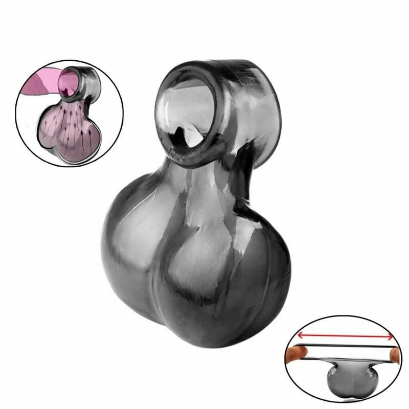 Soft  Sleeve Silicone Ball Scrotum Bag  Ring  Rings