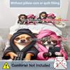 Cute Dogs Bedding Set Princess Duvet Cover Set Quilt Cover With Pillowcase For Bedroom Decor Birthday Gift For Husband And Wife