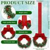 4pcs Christmas Mini Wreath Cabinet Window Hanging Decorations with Red Bow and Fruit for Party Decoration Wreath Door Decoration