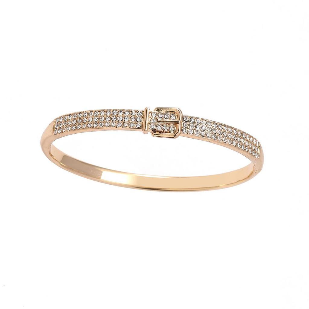 Exquisite Three-Row Rhinestone Bracelet: Light Luxury Minimalist Jewelry for Women