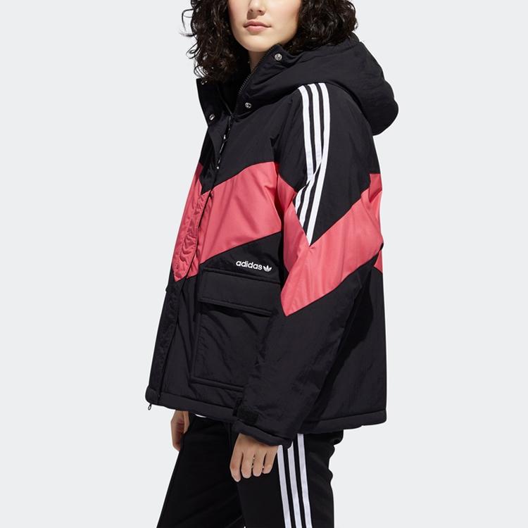 Adidas Originals Puffer Jackets Women's Black Hooded Moderate Other FQ2414