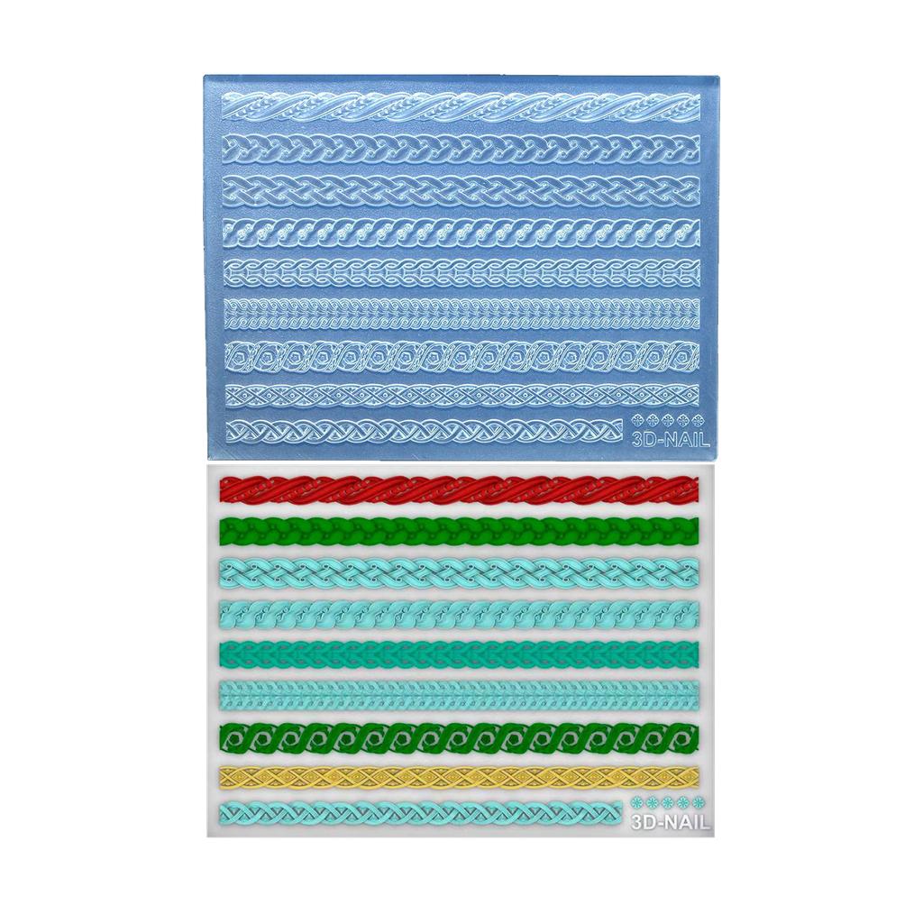 Silicone Carved Molds DIY Nail Art Tools Handmade Craft Supplies for 3D Nail Art Creation and Versatile Decoration Use