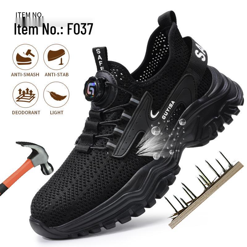 Lightweight Breathable Unisex Safety Shoes: Comfortable, Wear-Resistant, Anti-Smash, Anti-Puncture Summer Work Shoes