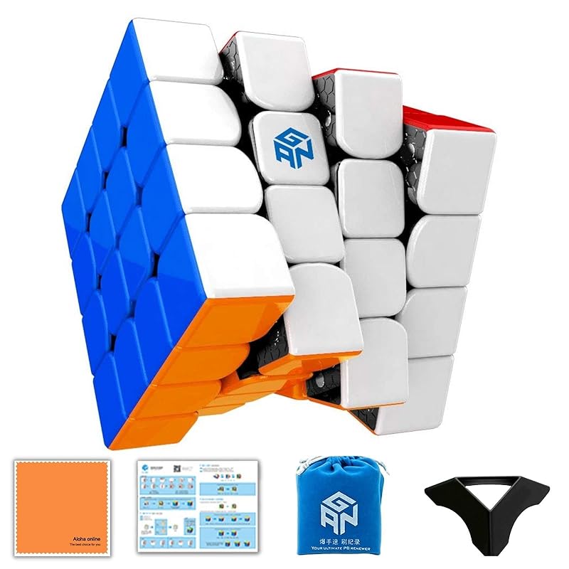 

GAN 460 M 4x4 cube [Japanese version 4×4×4 cube tutorial & stand With cleaning cloth] GAN460M GANCUBE gun cube Built-in magnet Stickerless
