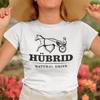 HÜBRID Hü Brid Hybrid Horse Carriage Sayings Climate Electric Car Fun Fun Ladies T-Shirt