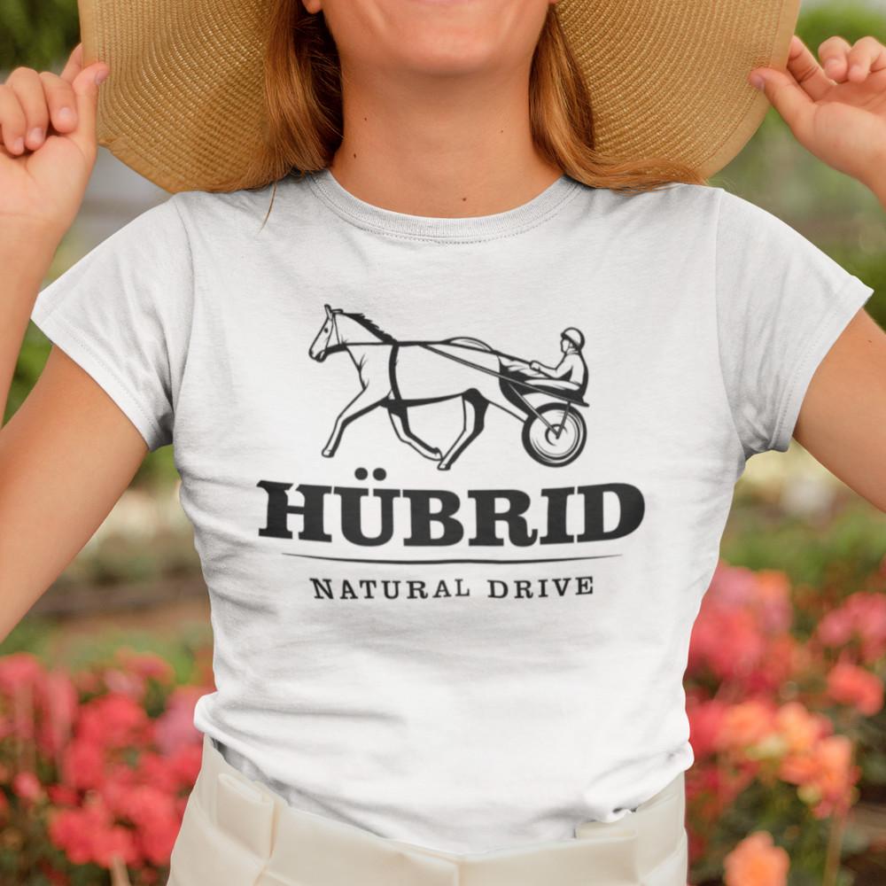 

HÜBRID Hü Brid Hybrid Horse Carriage Sayings Climate Electric Car Fun Fun Ladies T-Shirt XL