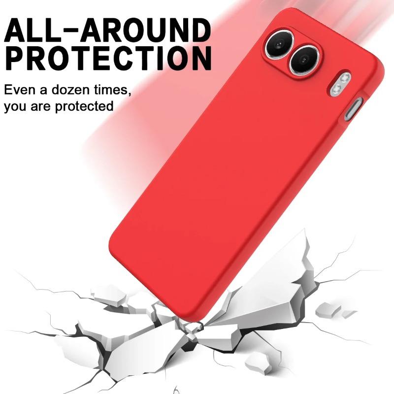 Pouzdro z pravého tekutého silikonu pro OnePlus Nord 4 Plná ochrana Kryt na telefon Popruh Lanyard 1+ Nord4
