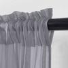1Pc Cafe DIY Window Drapes Net Voile Weave Tier Tulle Kitchen Polyester Short Sheer Curtains