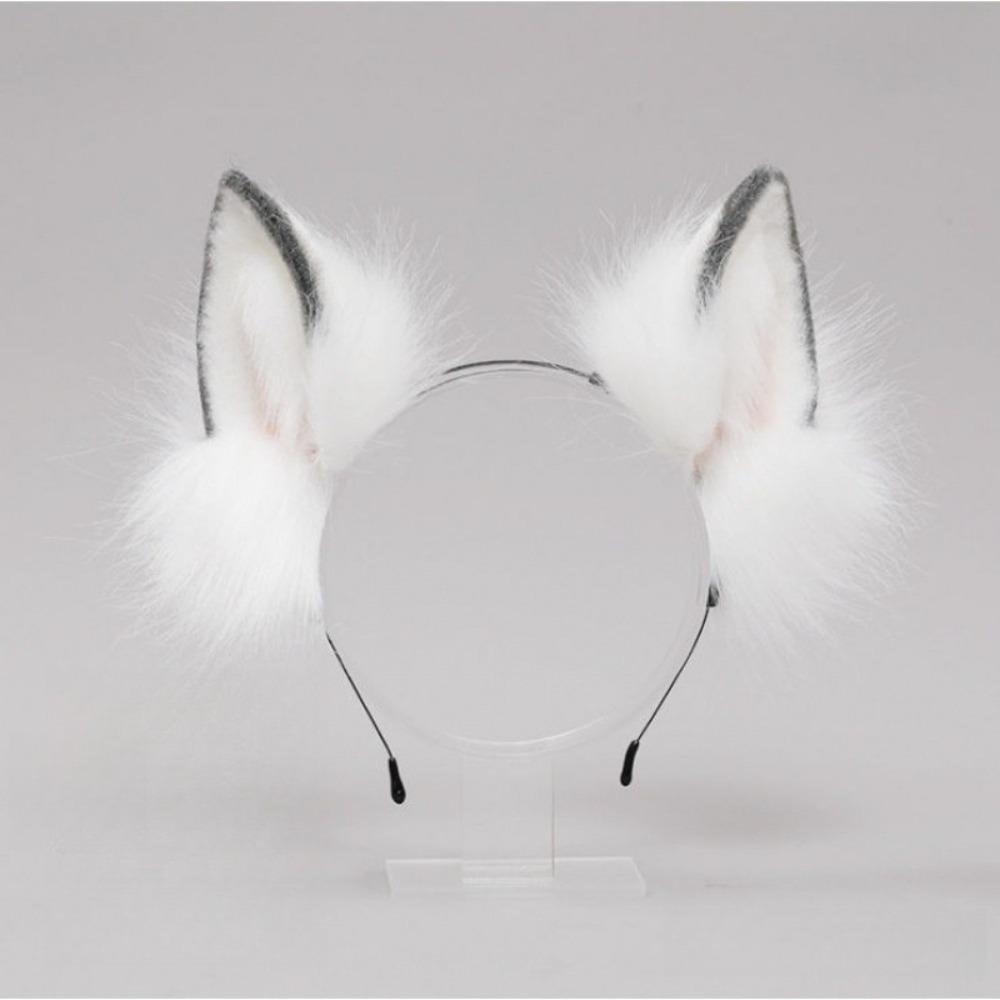 Animals Cat Ears Headband Lolita Furry Cosplay Headwear Cute Wolf Dog Hair Band  Student