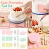 Kuchen Dekoration Drehteller Set mit 7 Teilen Inklusive Zuckergussspachteln Schabern und Rotierendem Ständer für Backwerkzeuge