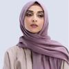 Solide Baumwolle Bambus Hijab Schals Für Frauen Quaste Einfarbig Knitterturban Femme Musulman Gute Nähte Damen Hijabs Wickeltücher Auswahl