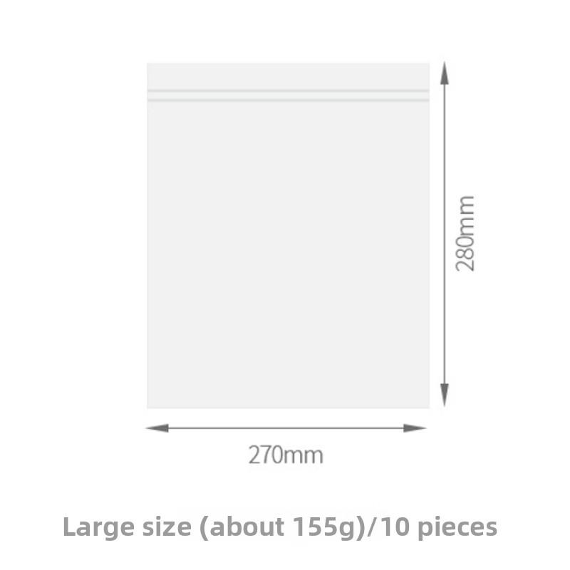 Double-layer Zipper-type PE Tight Bag, Double-zipper Sealed Thickened Fruit and Food Refrigerator Preservation Bag