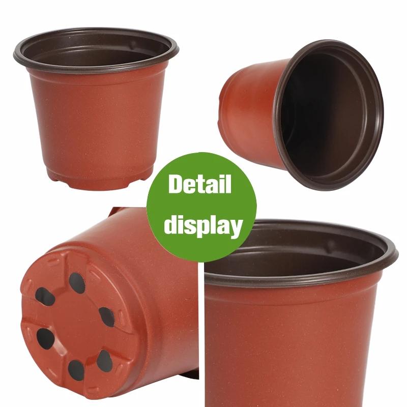 20-100Pcs Plastic Nursery Seedling Pot Succulent Plantpot Garden Flowerpots Transplant Container Pot Garden Supplies