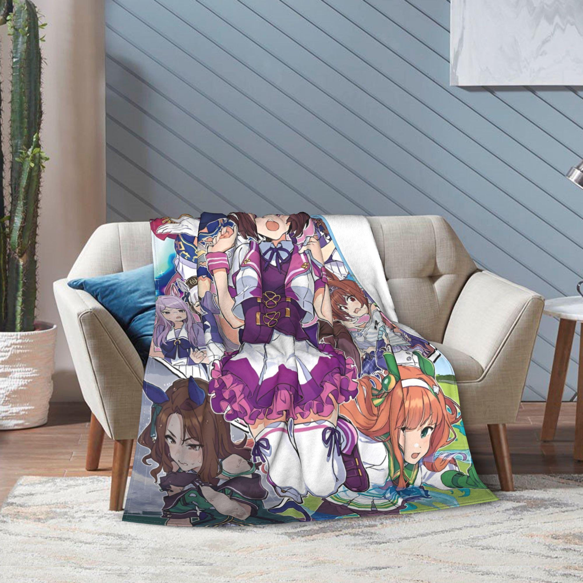 Umamusume: Pretty Derby Gold Ship Blanket Multi-size Cozy and Lightweight Throw Blankets for Sofa Couch and Bed 130x150cm