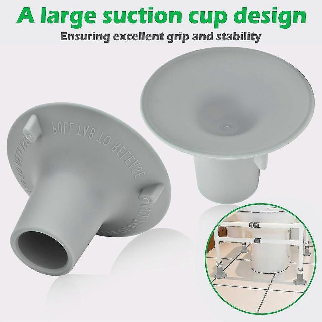 4 Pack Shower Chair Replacement Feet Large Rubber Suction Cups 1-1/8" I.D Non-Slip for Bath Seats Transfer Benches
