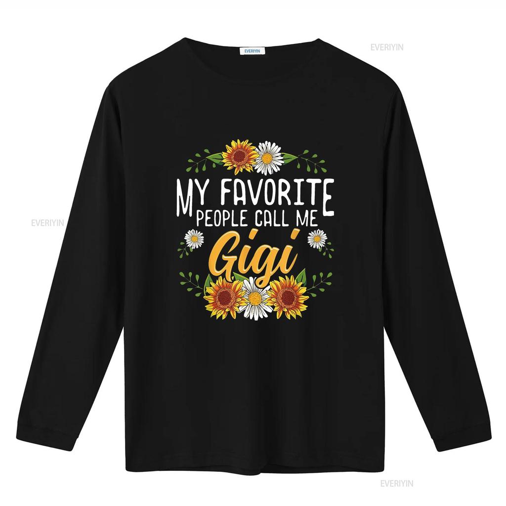 Womens My Favorite People Call Me Gigi T Shirt Mothers Day s Black 2XL vintage Washed homme Soft graphic Slightly Unisex